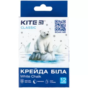 Мел Kite Classic белый круглый 12 шт K-079-12