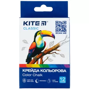 Мел Kite Classic цветной 12 шт K-075