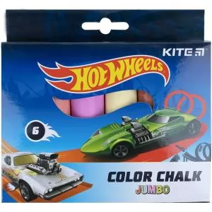 Крейда кольорова Kite Jumbo Hot Wheels 6 кольорів HW21-073