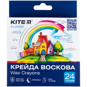 Крейда Kite Classic воскова 24 кол K-1070 - Фото 1