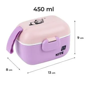 Ланчбокс Kite 450 мл пластик K25-1185-3, Детская посуда - фото 15