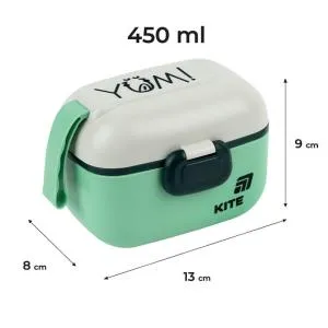 Ланчбокс Kite 450 мл пластик K25-1185-3, Детская посуда - фото 23