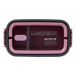 Ланчбокс Kite подвійний з наповненням 1400 мл рожевий K23-183-3, Ланч-бокси - фото 2