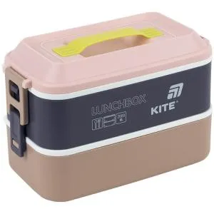 Ланчбокс подвійний з наповненням Kite 2000 мл K25-1184 — купити в Office-Mix | Фото Ланчбокс подвійний з наповненням Kite 2000 мл K25-1184, Дитячий посуд