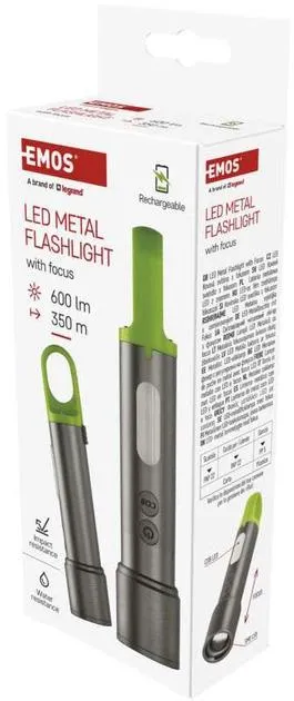 Ліхтар акумуляторний Emos 600 Lm 1200 mAh метал P3118, Ліхтарики - фото 10