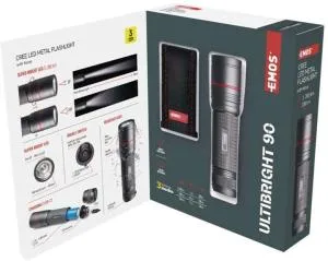 Ліхтар акумуляторний Emos Ultibright 90 1200 Lm 5000 mAh метал фокус P3190, Ліхтарики - фото 4