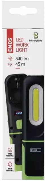 Ліхтар акумуляторний Emos 330 Lm 1200 mAh пластик магніт P4537, Ліхтарики - фото 3