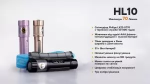 Фонарь налобный черный Fenix HL10bk - Фото 13