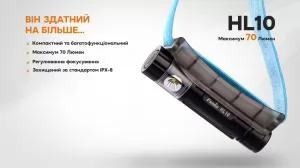 Фонарь налобный черный Fenix HL10bk - Фото 5