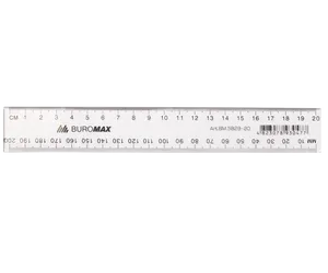 Лінійка пластикова JOBMAX 20см Buromax BM.5829-20 прозора
