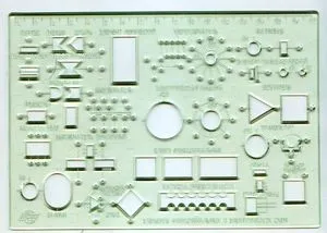 Лінійка-трафарет електросхем Спектр ТЕ-1