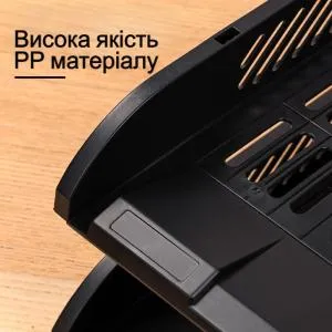 Лоток горизонтальный Deli 2-секционный черный пластиковый 9212, Лотки для бумаги - фото 2