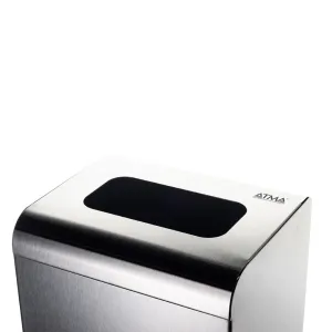 Урна Atma з кришкою 57л нержавіюча сатинова сталь M-157S, Контейнери та урни - фото 1