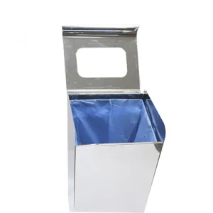 Урна Atma з кришкою 57л нержавіюча сатинова сталь M-157S, Контейнери та урни - фото 2