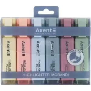 Набор текст-маркер Highlighter AXENT Morandi ассорти 6 цветов 1-5 мм 2537-60-A