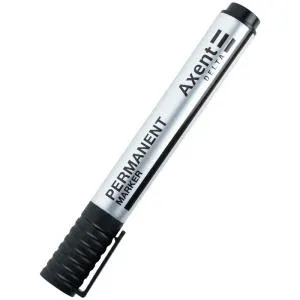 Маркер Permanent AXENT Standard 1-4 мм клиновидный черный D2607-01, Перманентные, водостойкие