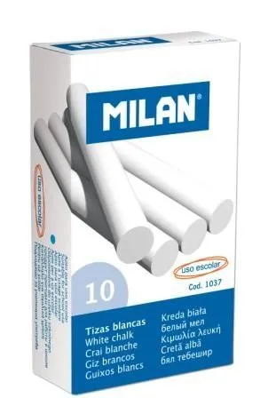 Мел белый 10 шт.картонная коробка Milan ml.1037