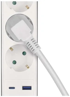 Мережевий подовжувач Emos 5 розеток 3 м 1,5 мм USB-A USB-C P1523FC, Мережеві фільтри (подовжувачі) - фото 6