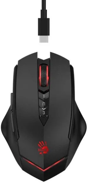 Мышка A4Tech Bloody R80 Plus Wireless/USB Black Skull (4711421003018) U1176850, Мышки - фото 1
