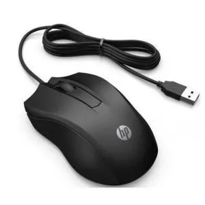 Мышка HP 100 USB Black (6VY96AA) U0579225, Мышки - фото 1