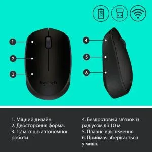 Мышка Logitech M170 Grey (910-004642) U0158647, Мышки - фото 3