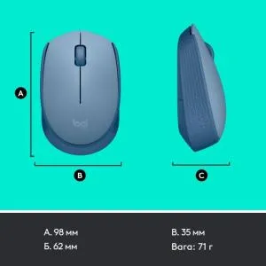 Мышка Logitech M171 Blue Grey (910-006866) U0763734, Мышки - фото 1