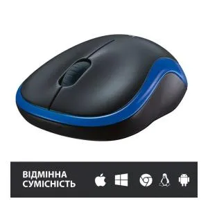 Мышка Logitech M185 blue (910-002236) U0286327, Мышки - фото 1
