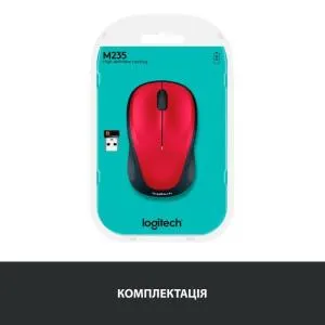 Мышка Logitech M235 Red (910-002496) U0169350, Мышки - фото 1