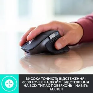 Мышка Logitech MX Master 3S for Business Performance Wireless/Bluetooth Graphite (910-006582) U0736457, Мышки - фото 8