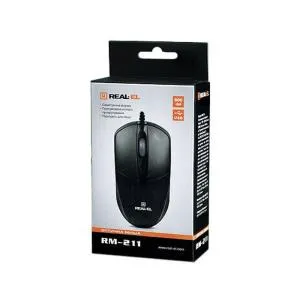 Мышка REAL-EL RM-211 USB Black (EL123200001) U0136116, Мышки - фото 1