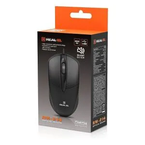 Мышка REAL-EL RM-214 USB Black (EL123200039) U0984707, Мышки - фото 1