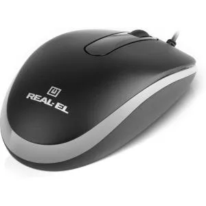 Мышка REAL-EL RM-215 USB Black/Gray (EL123200037) U0984710, Мышки - фото 4