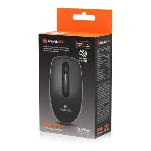 Мышка REAL-EL RM-217 USB Black/Gray (EL123200038) U0984712, Мышки - фото 1