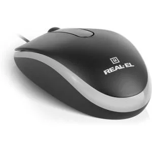 Мышка REAL-EL RM-217 USB Black/Gray (EL123200038) U0984712, Мышки - фото 7