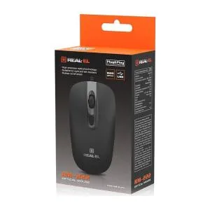 Мышка REAL-EL RM-222 USB Black/Gray (EL123200040) U0984715, Мышки