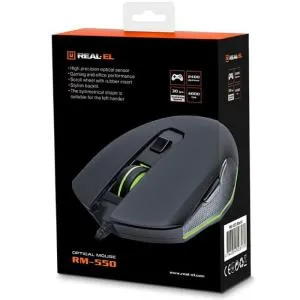 Мышка REAL-EL RM-550 USB Black (EL123200027) U0379517, Мышки - фото 1