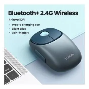 Мышка Ugreen MU102 Wireless/Bluetooth Blue (90538) U1130455, Мышки - фото 1