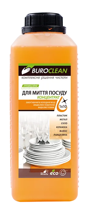 Моющее средство для посуды бесфосфатное BUROCLEAN SOFT Uni-2 1л BuroClean 10900010 - Фото 1