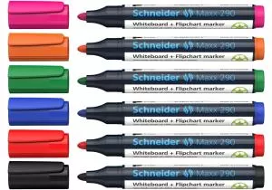Набір 6 маркерів для дошок та фліпчартів SCHNEIDER MAXX 290 S129096 - Фото 1