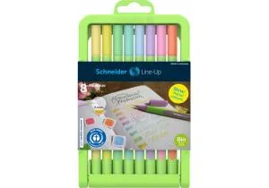 Набор лайнеров SCHNEIDER LINE-UP PASTEL 8 пастельных цветов в пластиковом футляре S191088, Ручки-линеры (лайнеры)