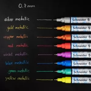 Набір маркерів Schneider Paint-It ML01011501 металік 4 шт. 0.8 мм - Фото 2