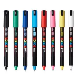 Набір маркерів Uni POSCA 0.7 мм 8 штук PC-1MR 8C - Фото 2