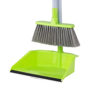 Набор совок с резинкой+метла Buroclean 84 см 10300503, Веники, метла - фото 1