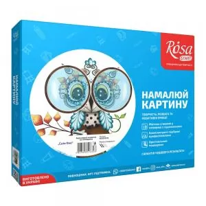 Набір, техніка акриловий живопис за номерами Сute owl, 35х45 см, ROSA N00013210 - Фото 1