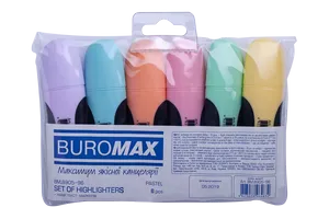 Набір текст-маркерів PASTEL 6 штук BUROMAX BM.8905-96 - Фото 1