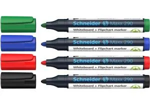 Набор 4 маркера для досок Schneider MAXX 290 S129094, Маркеры для досок и флипчартов - фото 1