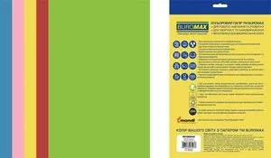 Набор цветной бумаги Euromax А4, 80г/м2, 5 цветов, 20 листов, BUROMAX INTENSIVE BM.2721320E-99 - Фото 1