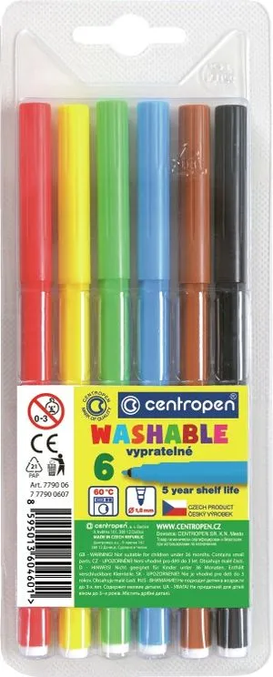 Фломастеры Centropen WASHABLE 7790 - Фото 2