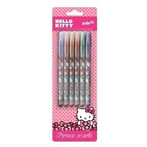 Набор гелевых ручек с глиттером 6 шт Hello Kitty HK17-037 - Фото 1
