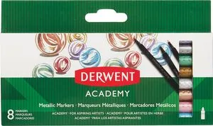 Набір металізованих маркерів Derwent Academ Metallic Markers, 8 шт. 98212